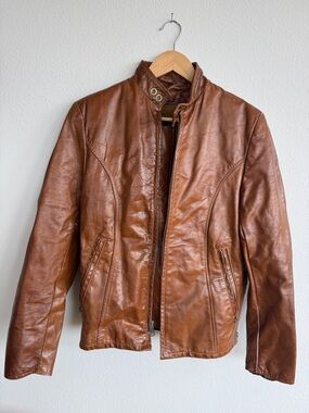 Vintage Beau Breed Sherpa Lined Leather Jacket